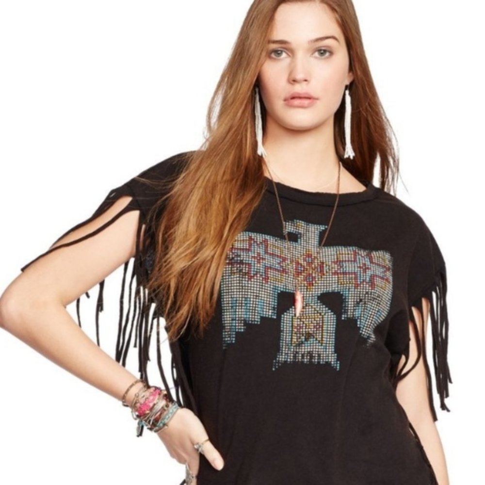 Denim and Supply Ralph Lauren fringe eagle top